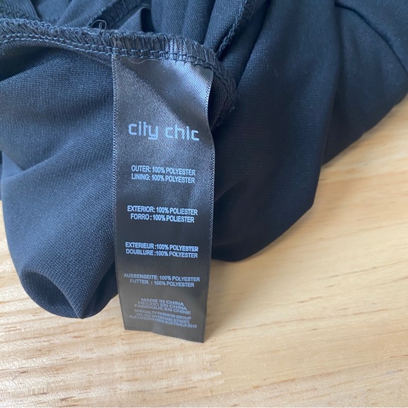 CITY CHIC Black Sequin V-Neck Demi Maxi Dress Plus Size XS 14 Party Cocktail - Picture 4 of 11